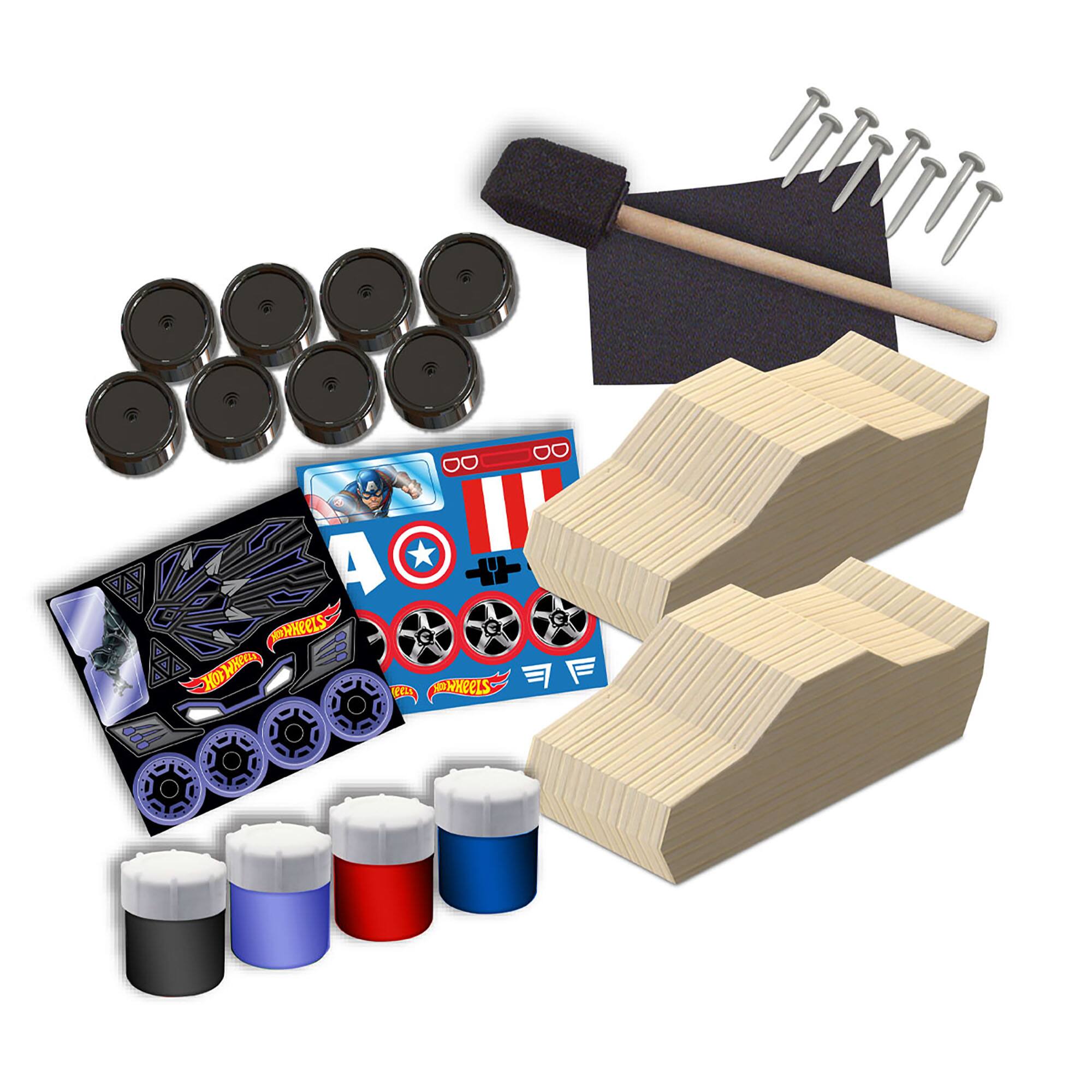 Tara Toys™ Marvel® Avengers Hot Wheels DIY Wood Car Racers
